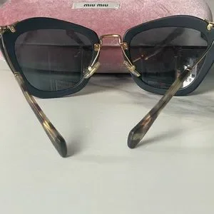 Miu Miu | Accessories | Miu Miu Smu N 1bo2d2 Black Sand Gold  display picture 3